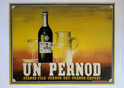 Image de Un Pernod - MARTON - 50x70cm Affiche Poster