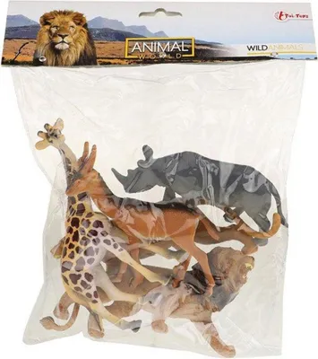 Produktbild von Animal World Wilde Dieren Deluxe 5Stuks In Zak