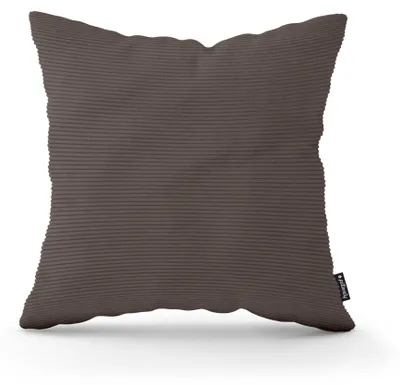 Imagen del producto de Cojín decorativo de pana Ébano oscuro 45 × 45 cm
