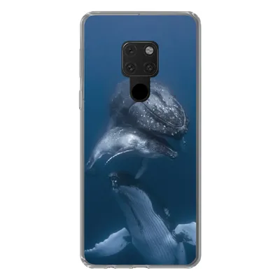 Produktbild von MuchoWow® Handyhülle Schutzhülle Hülle für Huawei P40 Lite Wale - Meer - Familie Silikon Softcase Handy Hülle - Handy