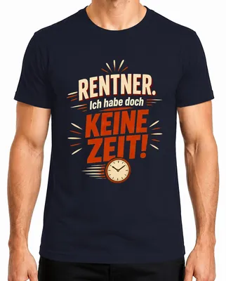 Imagen del producto de Camiseta para hombre, color azul marino, talla XL. Diseño: "Jubilado. No tengo tiempo. Divertido. Sarcástico."
