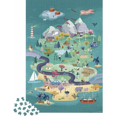 Immagine prodotto di JANOD Puzzle Viaggio nell'isola dell'armonia 1500 pezzi