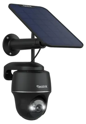 Produktbild von Reolink 5MP Solar Überwachungskamera Akku, 355°/140° Schwenkbar WLAN Kamera Outdoor Kabellos 2, 4/5GHz WiFi, Farbnachtsicht, Personen/Auto/Tiererkennung, Standalone, Argus PT(Schwarz)+Solarpanel
