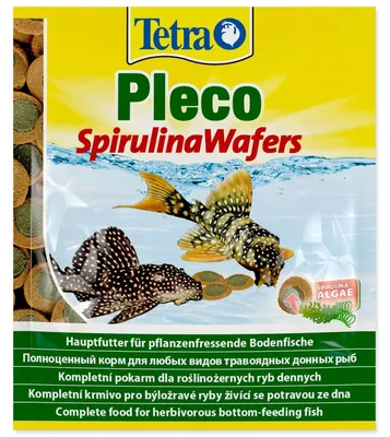 Productafbeelding van Tetra Pleco Spirulina Wafers, voer voor vissen, zakje van 15 gram
