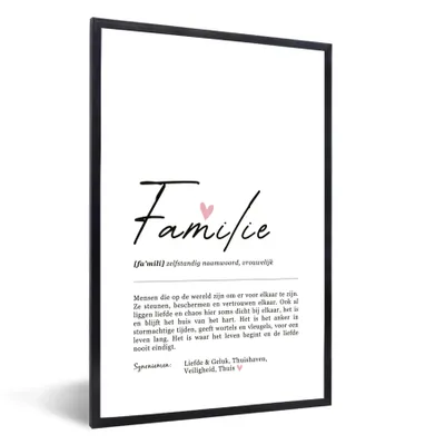 Produktbild von MuchoWow® Gerahmtes Poster rvm-Familie 40x60 cm - Poster mit Schwarzem Bilderrahmen Wandposter Rahmen Foto Bilder - Papierdruck - Wandbilder