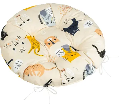 Produktbild von Sitzkissen Adele rund gesteppt - Durchmesser 40 cm - Beige,Schwarz,Grau