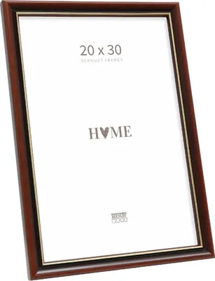 Image de Cadre photo en bois, dimensions 20x30 cm, couleur marron, marque Deknudt, modèle S407H2