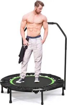 Produktbild von Famanu Fitnesstrampolin mit verstellbarem Handgriff - 40 Zoll