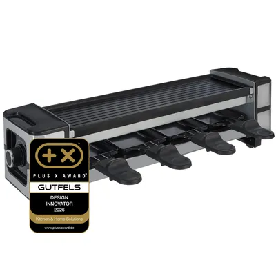 Produktbild von GUTFELS 4-Pfännchen-Raclette RACLETTE 4005 | Raclette Grill 4 Personen | 600 W | Antihaftbeschichtung | Stufenlose Regulierung