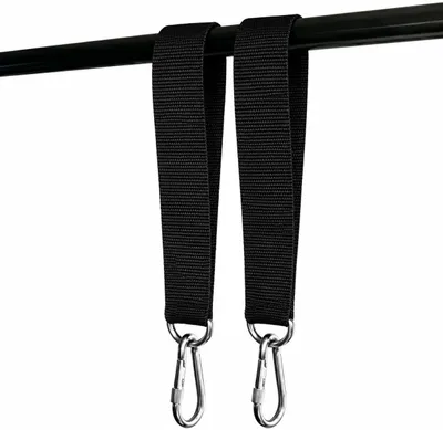 Produktbild von Schaukelbefestigung Set 2 Stück, für Außenbereich, Nylon, mit Karabinern und D-Ringen