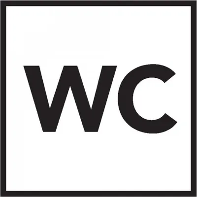 Produktbild von Dreifke® Aufkleber I Türschild WC, Folie, selbstklebend, 150x150mm