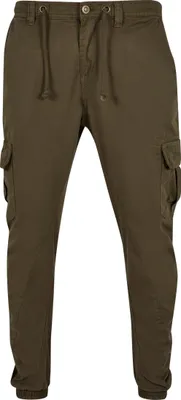 Zdjęcie produktu dla Urban Classics - Spodnie joggingowe CARGO Twill ciemny oliwkowy - S