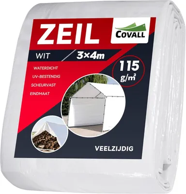 Immagine prodotto di Telo protettivo 3 x 4 metri, 115 g/m², impermeabile, con occhielli, ideale per il campeggio
