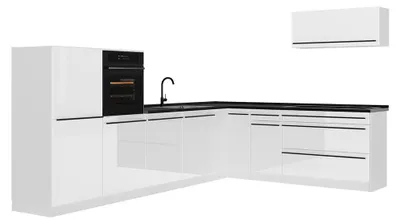 Imagen del producto de Cocina esquinera Vicco R-Line Blanco alto brillo/Blanco 327 x cm encimera Antracita, Model 66817