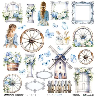 Zdjęcie produktu dla Papier do scrapbookingu 30x30 - ScrapAndMe - Elements 14 - arkusz do wycinania