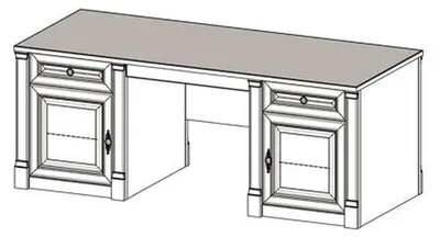 Image de Table design secrétaire de luxe bureau meuble bois tables aménagement de bureau