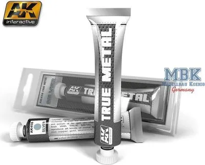 Obrázok produktu pre AK Interactive S.L. AK-458 True Metal „Silver“ / „Silber“