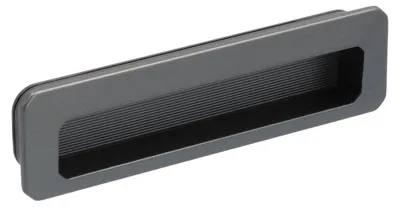 Image de Poignée encastrées en zamac Entraxe 128mm Alucover graphite