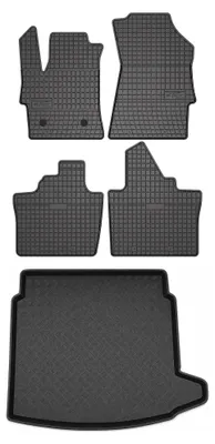 Produktbild von Gummimatten + Kofferraumwanne für Renault Espace VI 2023- (5-Sitzer) – Schwarz, passgenau – Wielganizator SolidPRO
