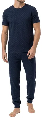 Produktbild von JOOP! Leisure Schlafanzug Set aus langer Hose und T-Shirt, Hose mit Gummibund und Bindeband, Elastisches Material für hohen Komfort