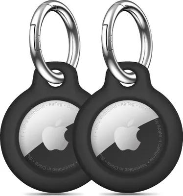Produktbild von Tech-Protect Rough 2er-Pack Hülle für Apple AirTag - Schwarz