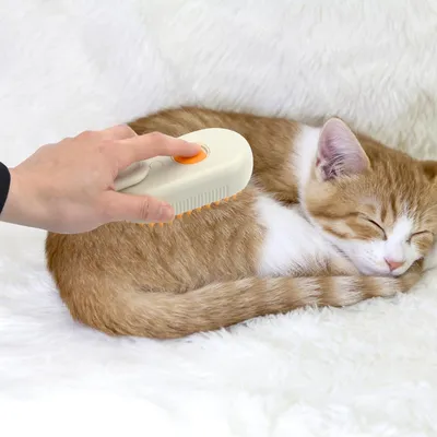 Image de Allecto Premium - Brosse à vapeur pour chats et chiens - Brosse de massage à vapeur - Peigne de toilettage pour animaux de compagnie