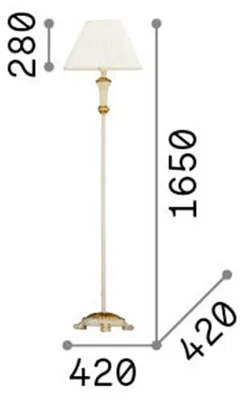 Immagine prodotto di Piantana Classica Firenze Metallo Oro 1 Luce E27