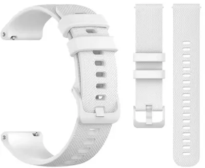 Zdjęcie produktu dla Biały silikonowy pasek do zegarków Garmin Vivoactive 3/5/6, Vivomove, Forerunner i Venu – silikon – biały – 42 mm – CHPN
