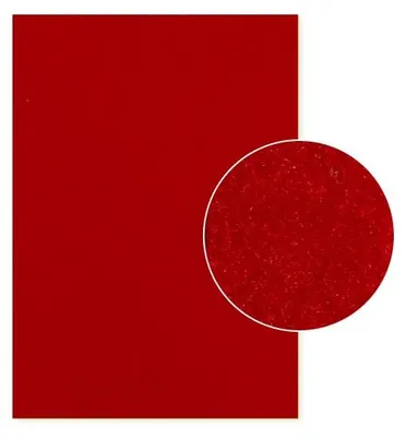 Produktbild von Plottermarie Plotterfolie Premium Flockfolie mit samtiger Oberfläche – Plotterfolie für Textildruck, T-Shirts, Baumwolle, Polyester & Mischgewebe A4 - 200 Red