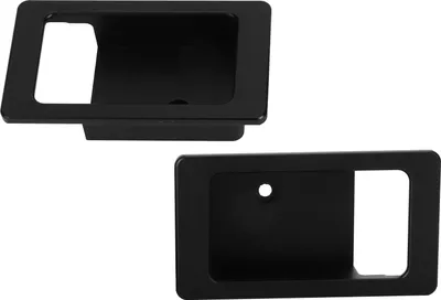 Zdjęcie produktu dla 2-częściowa osłona klamki drzwi wewnętrznych, czarne wykończenie, zamiennik do Land Rover Defender 90/110/130 2004-2018