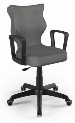 Zdjęcie produktu dla Krzesło Wzrostowe Dla Dzieci I Młodzieży, Ergonomiczne Krzesło Do Biurka, Dla Osób O Wzroście 159-188 Cm, Model Monolith 33, Kolor: Czarny