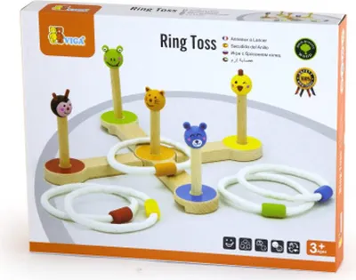 Produktbild von Viga Toys - Hölzernes Ringwurfspiel Haustiere von Viga Toys