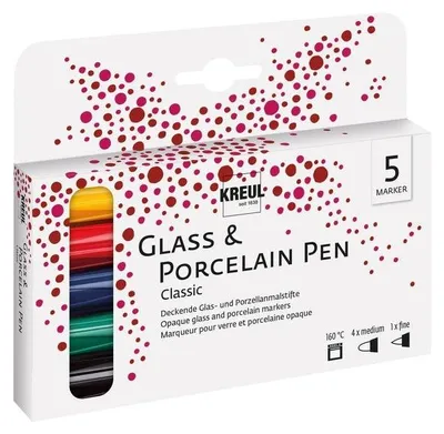 Produktbild von KREUL Hobby Line Porzellanmarker-Set Brillant 5 Stück
