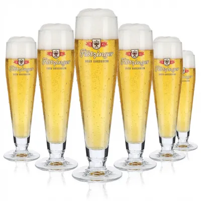 Produktbild von 6x Flötzinger Bier Glas 0,3l Pokalgläser Biergläser Ritzenhoff