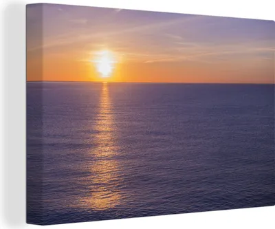 Obrázok produktu pre OneMillionCanvasses® - Plátno - 140x90 cm, Francúzsko - More - Slnko, Nástenná umelecká dekorácia - Fotografia na plátne - Maľba na drevenom ráme