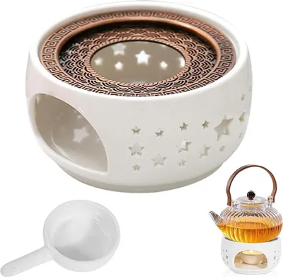 Zdjęcie produktu dla Podgrzewacz do czajnika ceramiczny podgrzewacz do herbaty porcelanowy uchwyt na lampkę do herbaty mata kuchenna podgrzewacz do kawy do kawy