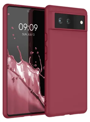 Produktbild von kwmobile Handyhülle für Google Pixel 6 Hülle - TPU Case - Kabelloses Laden - Schutzhülle Cover in Rhabarber Rot