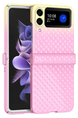 Produktbild von Für Samsung Galaxy ZFlip4 Handytasche mit Regenbogenverlauf und Scharnier Schutz