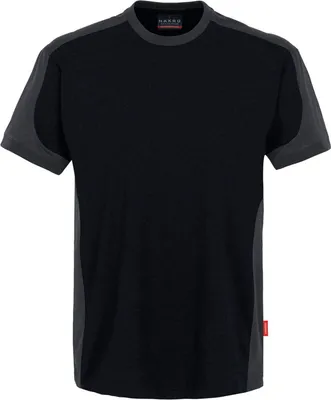 Produktbild von Hakro T-Shirt-Contrast Performance - Schwarz/Anthrazit - Größe L