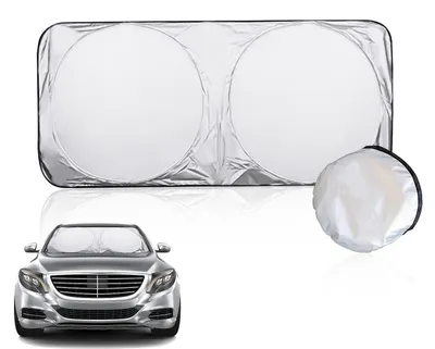 Imagen del producto de Parasol para coche, plegable, de 150 x 85 cm, con protección UV