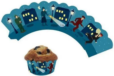 Produktbild von 12 Detektivabenteuer-Muffinbanderolen