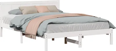 Immagine prodotto di vidaXL Struttura letto bianca 150 x 200 cm in legno di pino massiccio