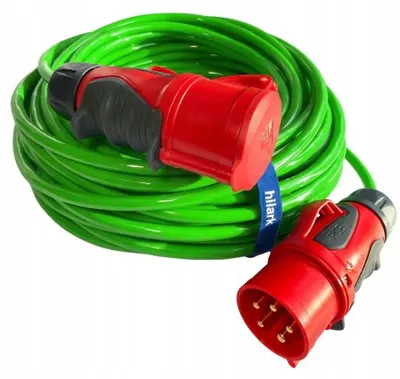 Image de Rallonge électrique H07BQ-F 5x2,5mm² vert 1m