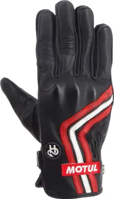 Produktbild von Helstons Motul Oil Lederhandschuhe Schwarz M Herren Schwarz M