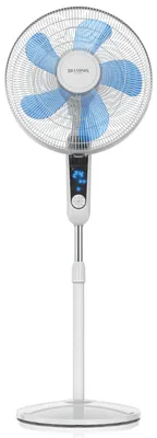 Immagine prodotto di Ventilatore da pavimento Brandson con telecomando: silenzioso, motore a corrente continua, a risparmio energetico, oscillazione, potenza 34 W, diametro 45,5 cm, 24 velocità, oscillazione di 80°, inclinabile di 35°, timer
