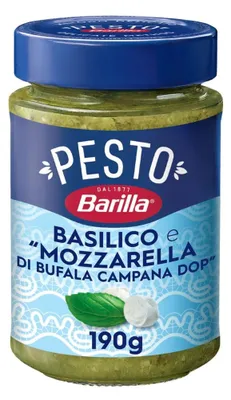 Produktbild von Pesto mit Basilikum und Mozzarella 190g - Barilla