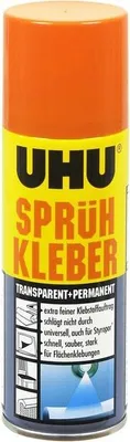Produktbild von UHU Sprühkleber, permanent, transparent, 200 ml