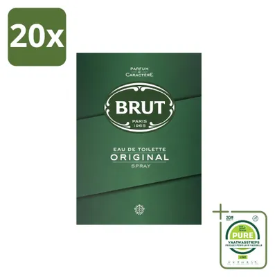 Immagine prodotto di 20 flaconi di Brut Original Eau de Toilette - 100 ml - Confezione grande - 20 pezzi