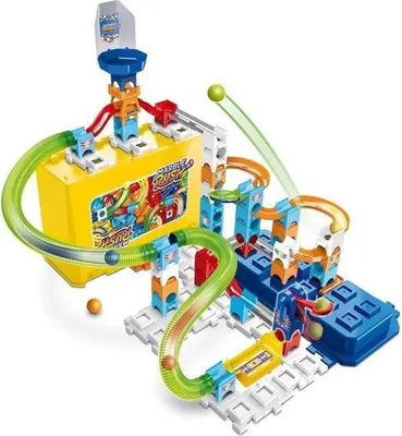 Image de Circuit de Billes VTECH Marble Rush Build & Store Box Set M400, 65 Pièces, 10 Billes, Boîte de Rangement 2 en 1