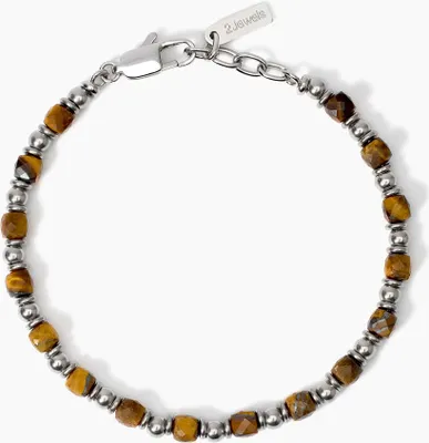 Produktbild von 2 Jewels Armband 232645 Edelstahl, Tigerauge, 21 cm